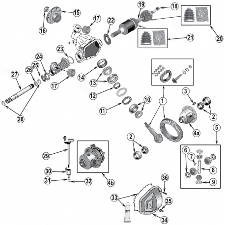DIAGRAMA AXA FATA JEEP GRAND CHEROKEE WH, WK